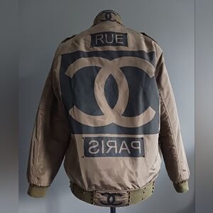 RUE PARIS green Bomber Jacket Size M, Streetwear